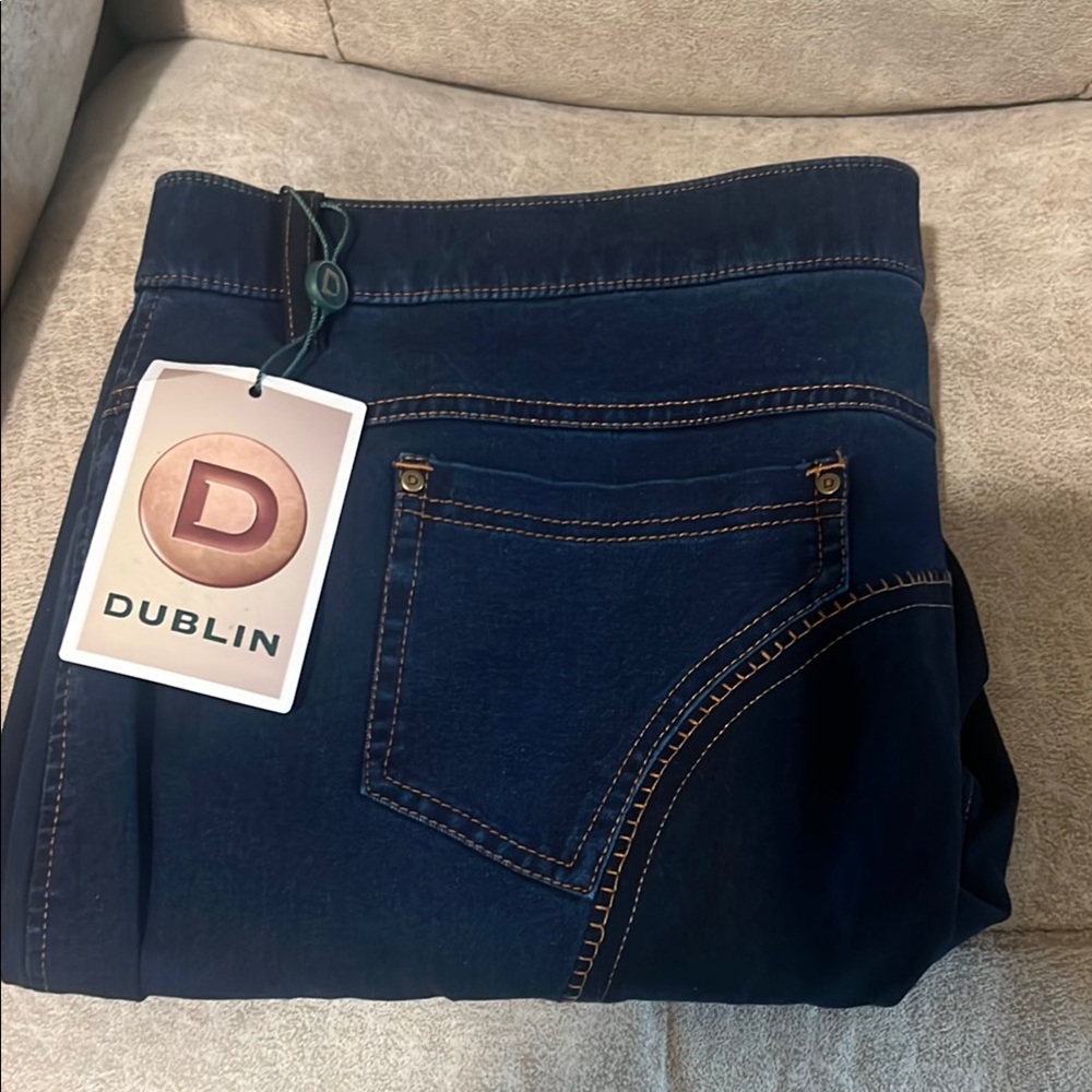 NWT Dublin Full Seat Denim Breeches 38